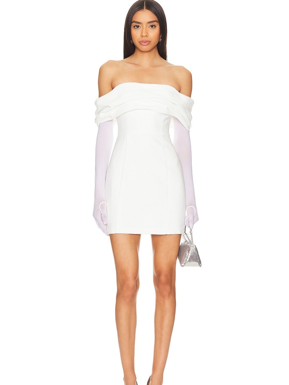 Amanda Uprichard Off-Shoulder White Mini